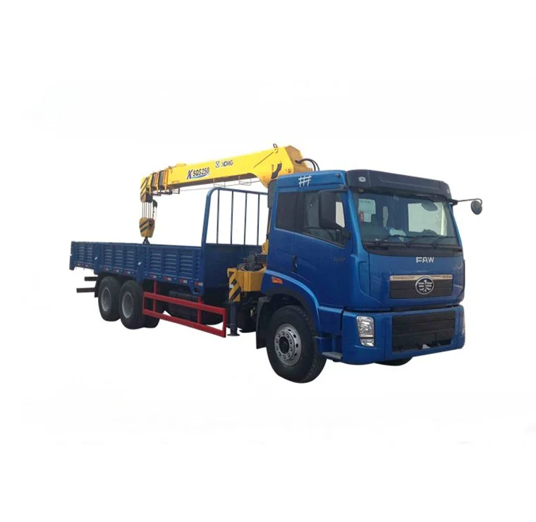 FAW Cargo Truck with Mounted Crane